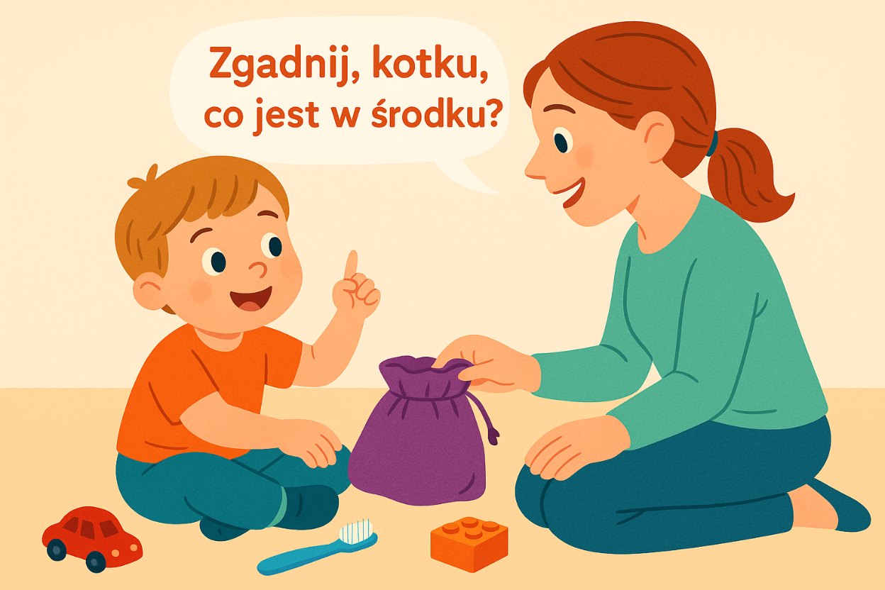 Zgadnij, kotku, co jest w środku? – zabawa dla trzylatka